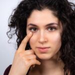 Portrait young lady Eye dark circle